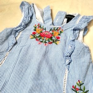 Cynthia Rowley floral stripe dress